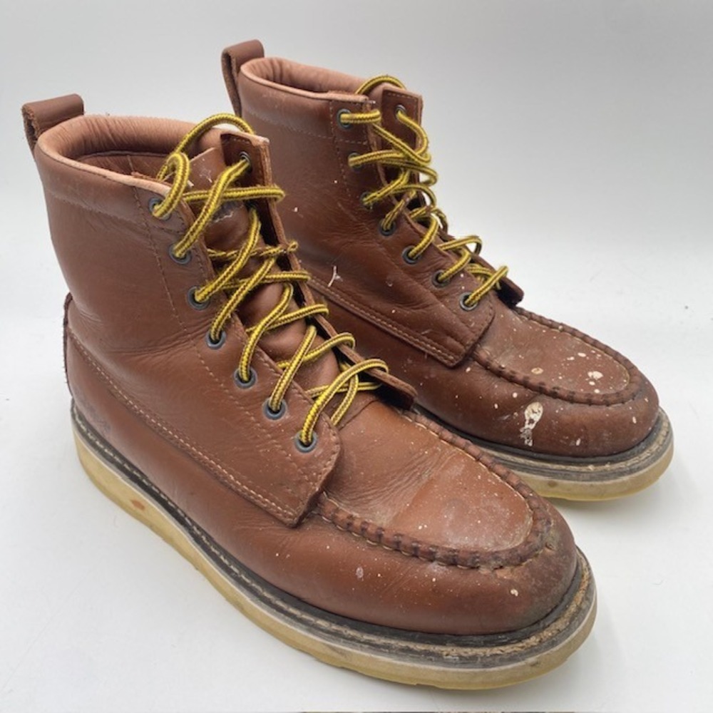 DieHard 84994 6" Soft Toe Moc Toe Work Boots Mens 10D Brown Leather Wedge Sole